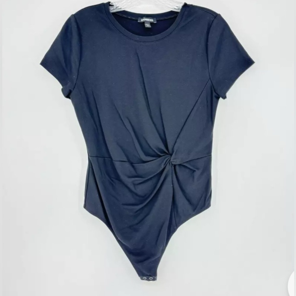 Express Short Sleeve Ruched Bodysuit Size XS